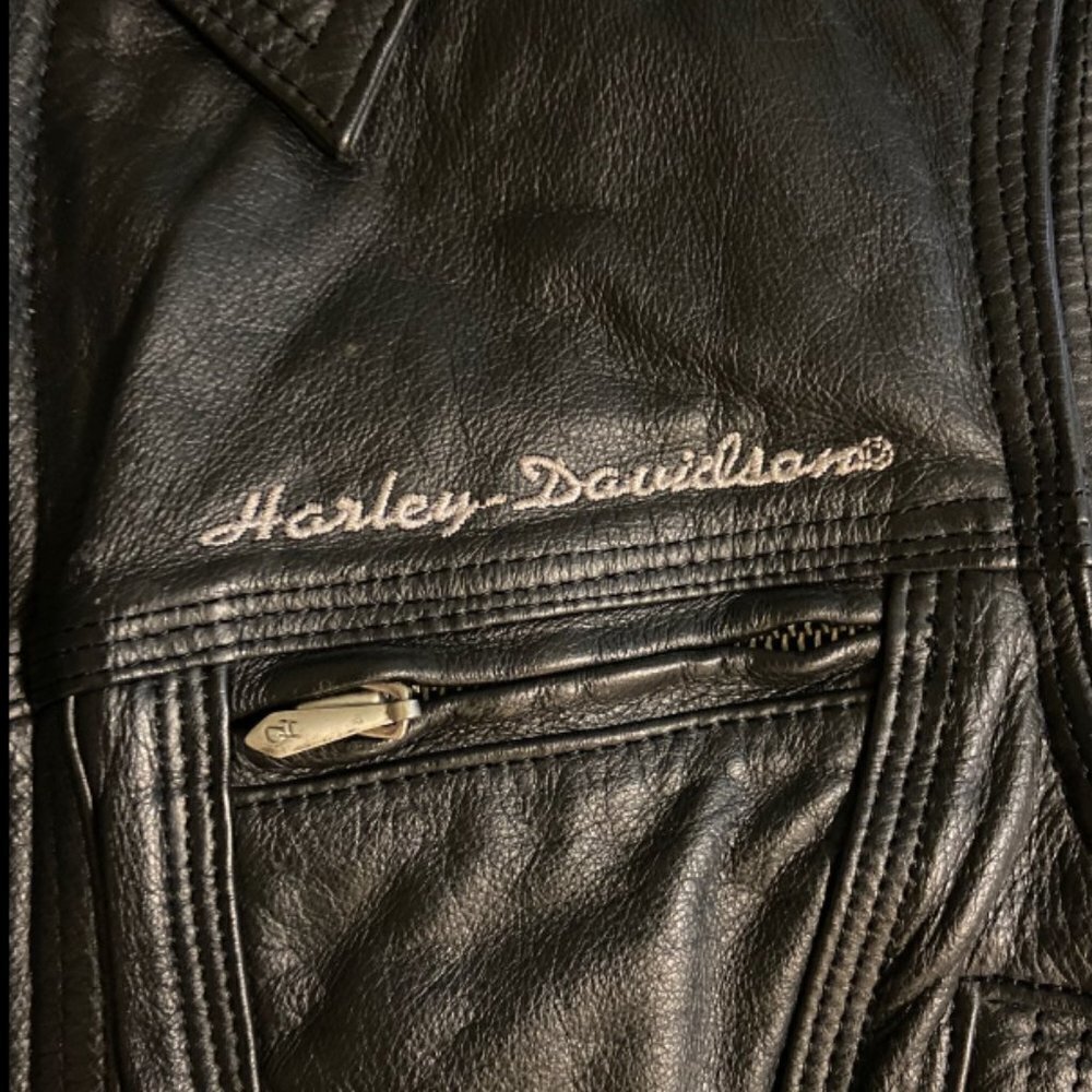 Genuine Harley Davidson Leather Vest W X-Small - Picture 3 of 4